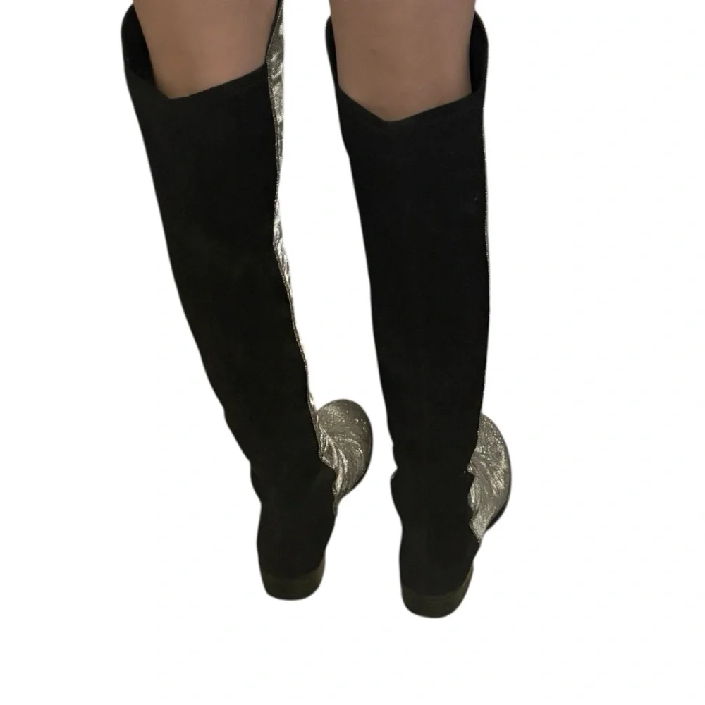 Stuart weitzman 50/50 metallic stretch over the knee boot women’s size 9